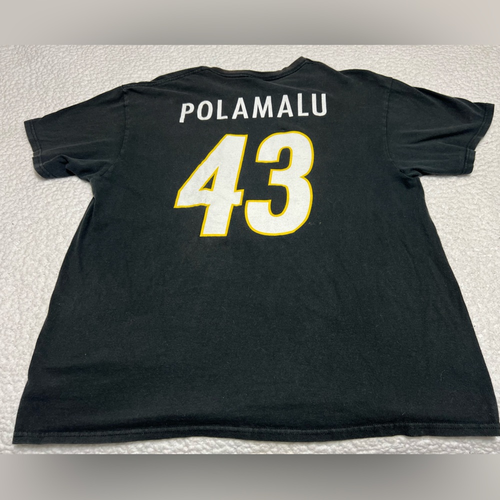 Men’s NFL Pittsburgh Steelers “Polamalu” #43 Graphic T-Shirt Sz XL